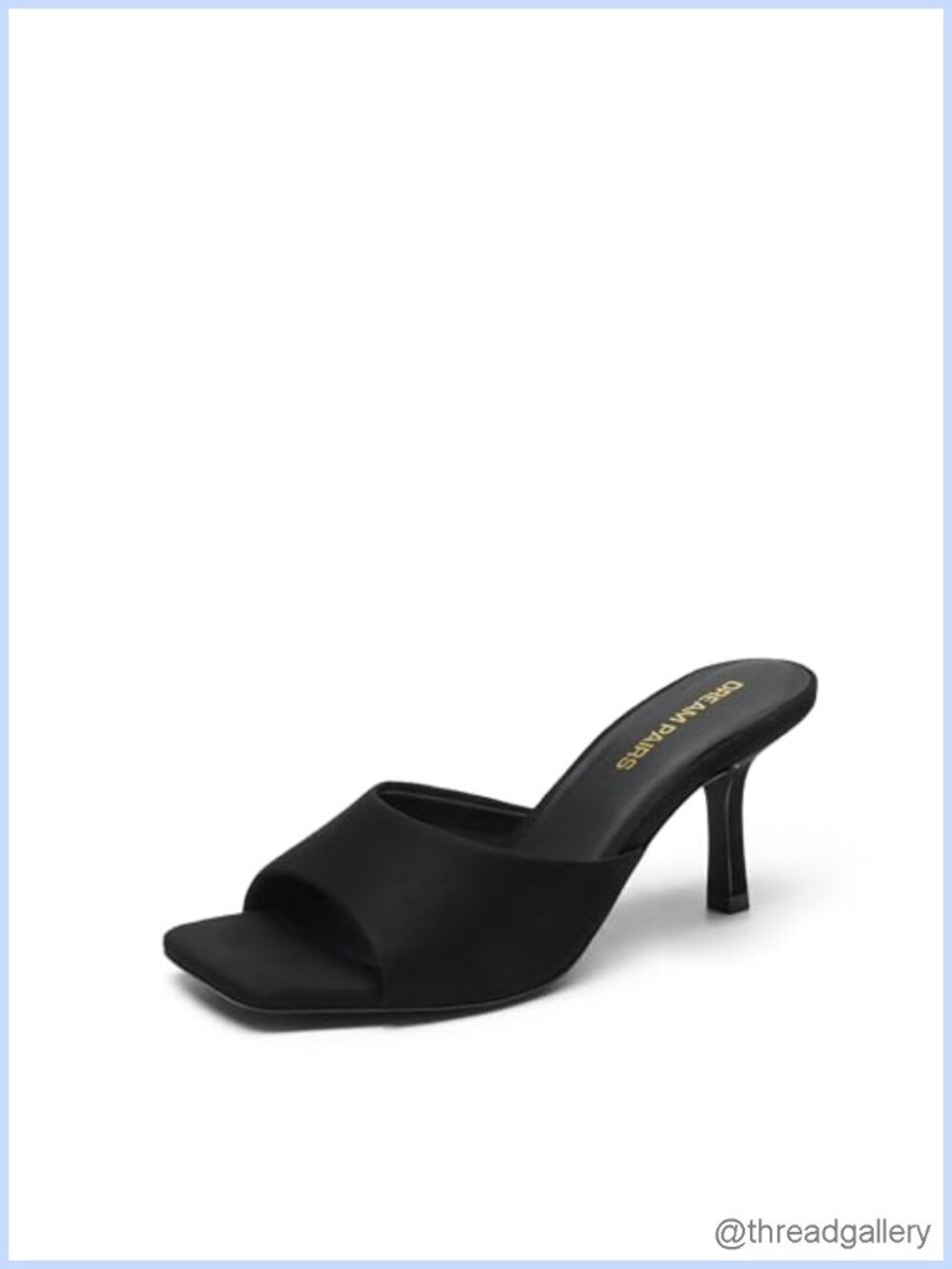 Women's Kitten Heel Mule Sandals Square Toe Slip On Comfort Faux Suede